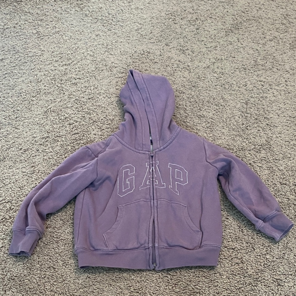 GAP Kids Lavender fleece lined sweatshirt jacket Hoodie size small